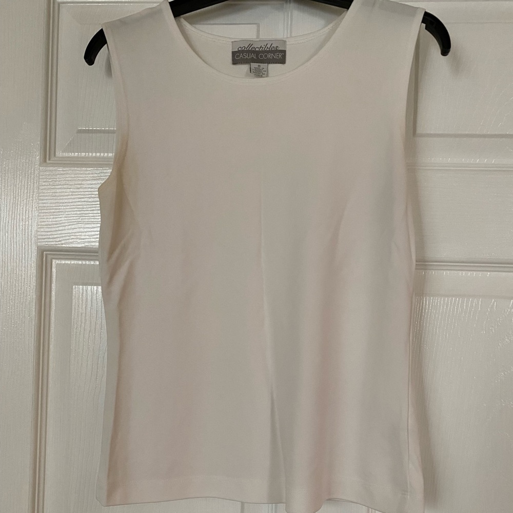 Vintage Casual Corner Collectibles White Sleeveless Top